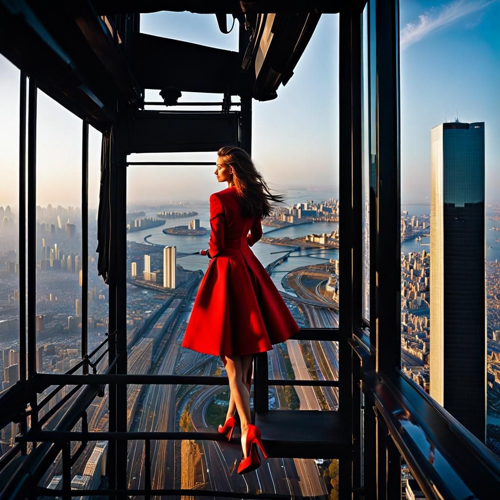 Hyperrealistic Scene: A Cinematic Symphony of Urban Beauty