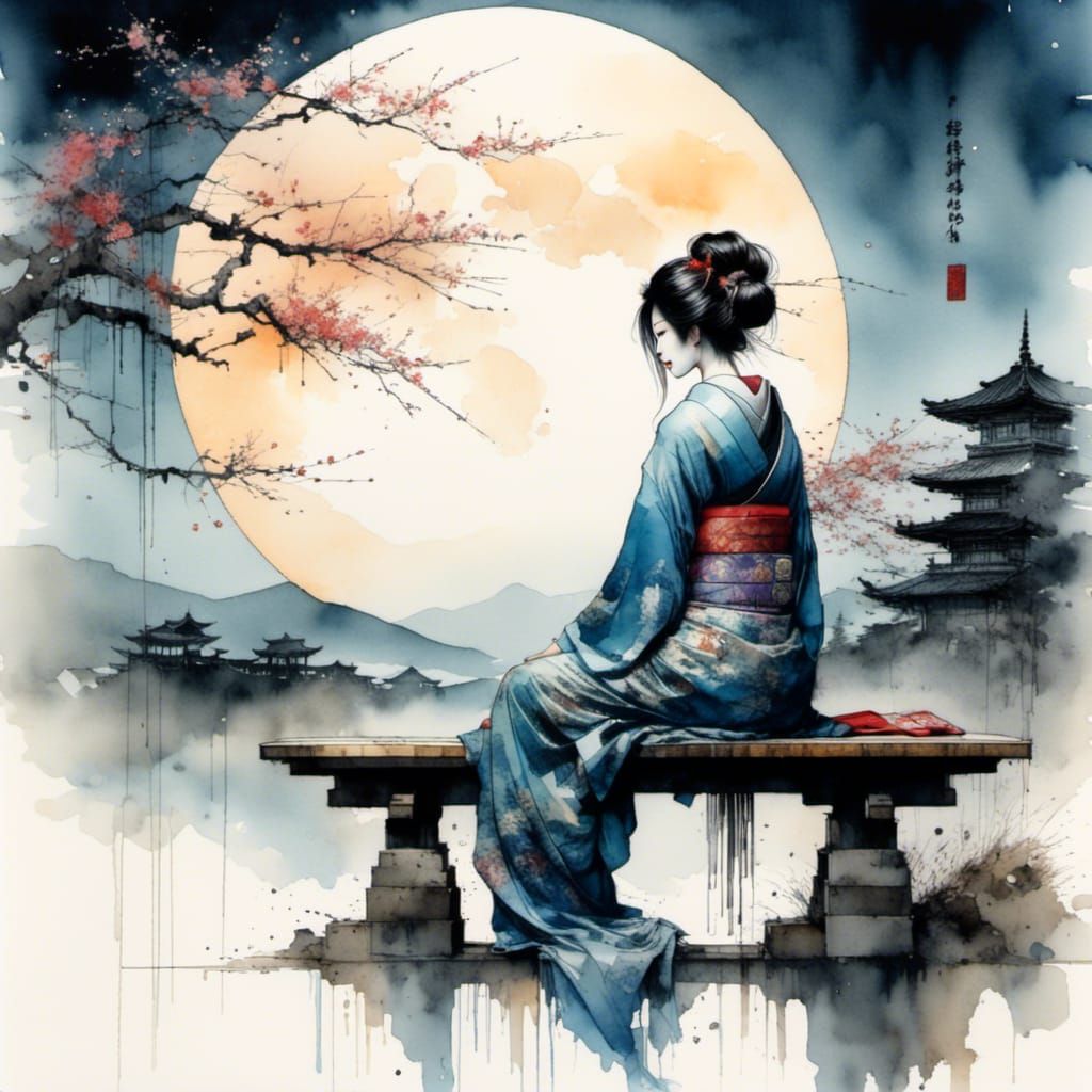 <lora:Beautiful Geisha:1.0> 