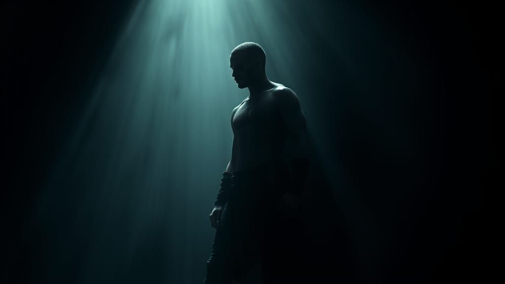 Figure Radiates Sadistic Anticipation in Dark, Gritty Realis...