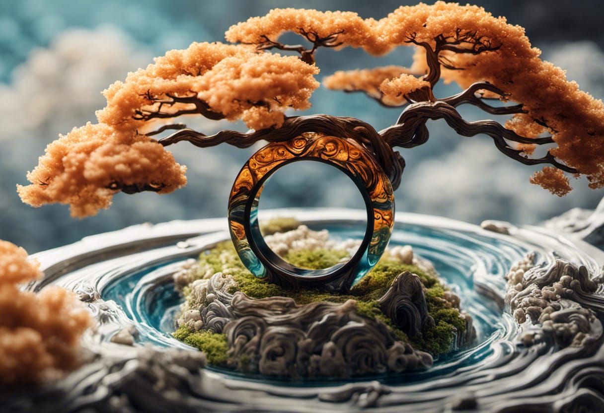 Resin Cast Bonsai Ring - AI Generated Artwork - NightCafe Creator