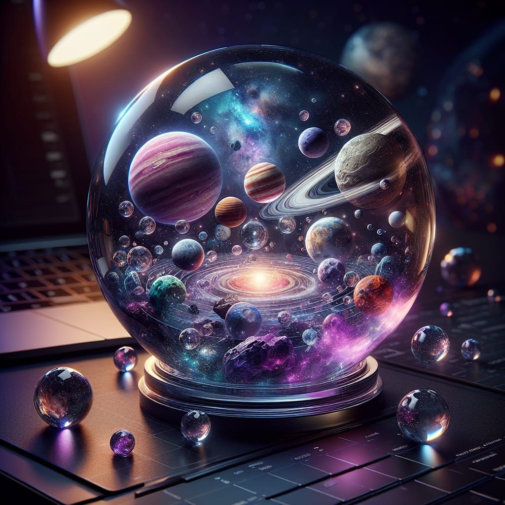 Solar System Glass Ball  by @Colin Davis