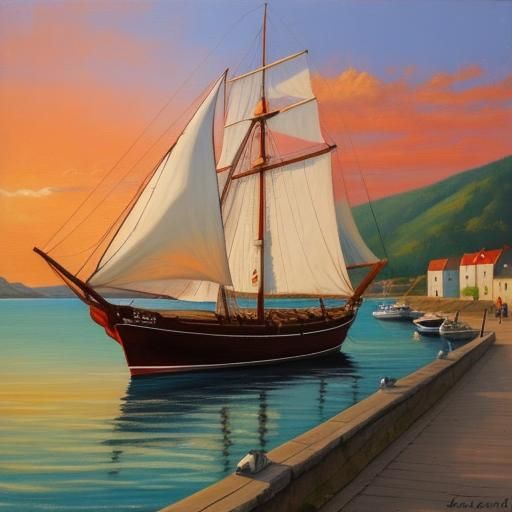 Sail ship in the Harbour