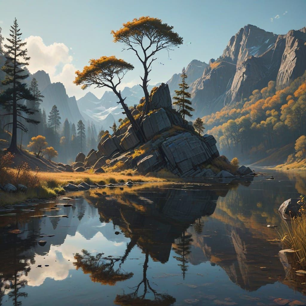 Reflective Landscape  by @Neil