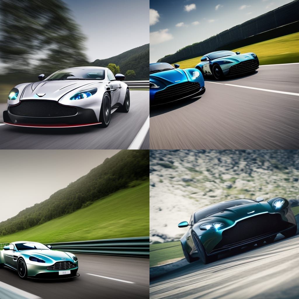 Aston martin Vallhala speeding around the NUrburgring, 8k, r...