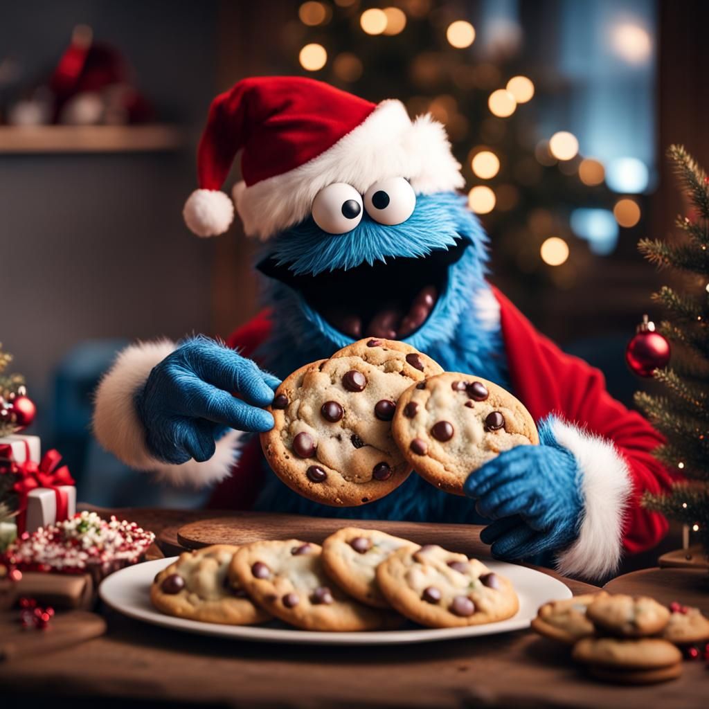 cookie monster christmas  by @Noobieee