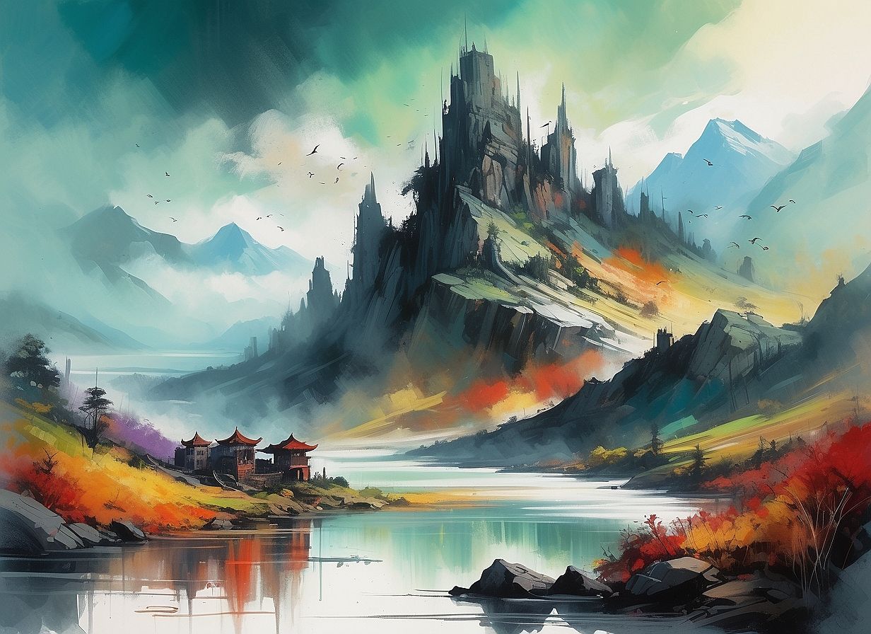 Paysage épique - style peinture