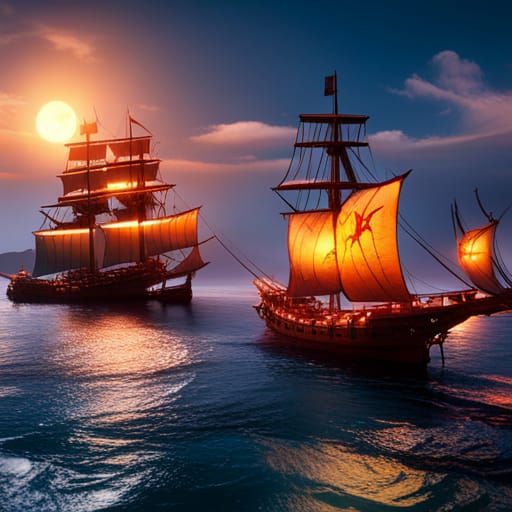 Colorful Pirate Battle 3D Game Cinematic Feel, Epic 3D Video...