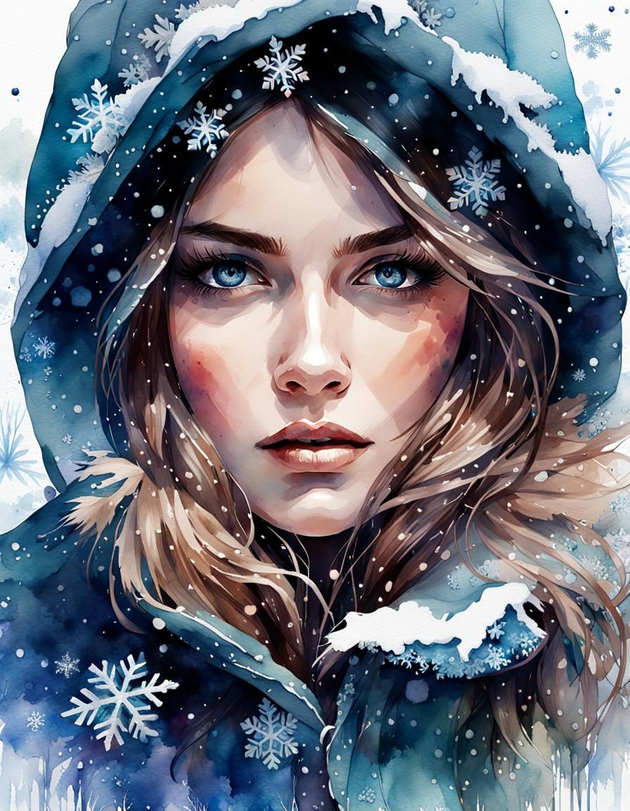Winter portrait 1.  by @Diane