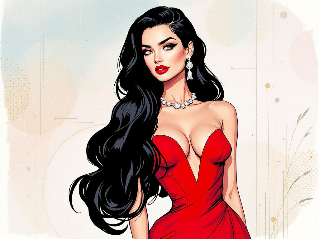 Une simple robe rouge