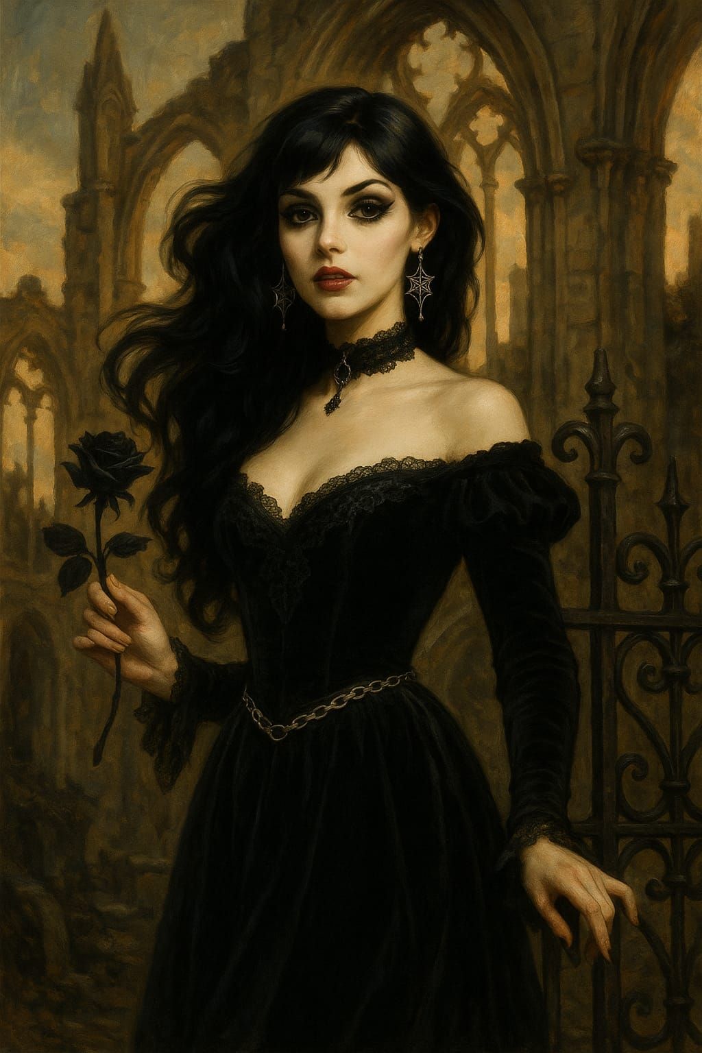 Romantic goth pin-up