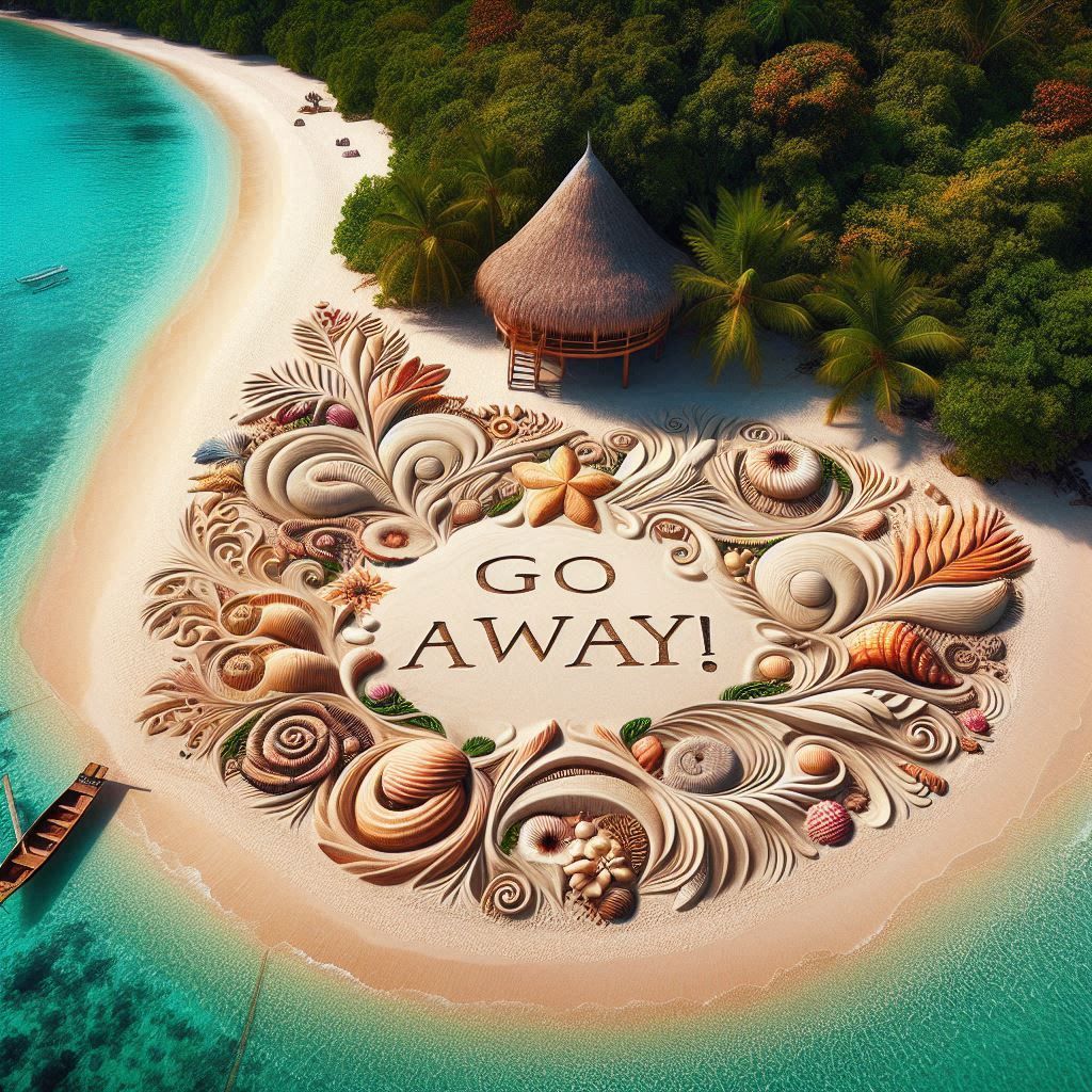 I'm in paradise, stop trying to rescue me!