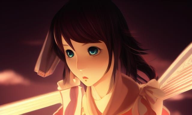 nd a master of the bow Studio Ghibli, Anime Key Visual, by M...