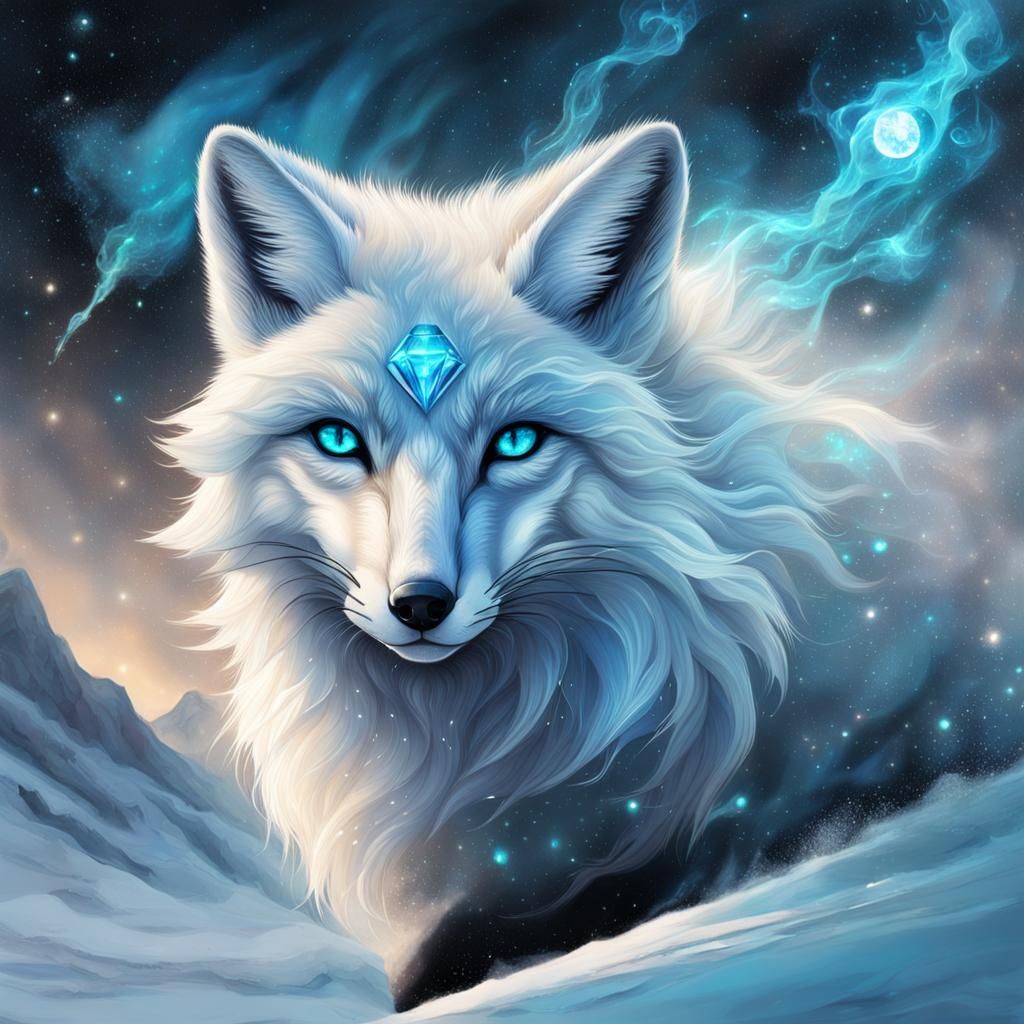 Magical white fox - AI Generated Artwork - NightCafe Creator