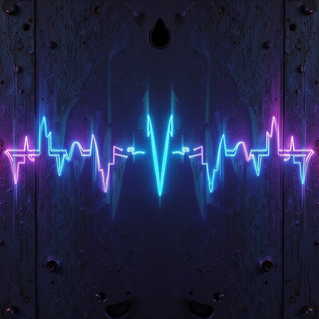 <lora:Ancient Aliens:1.0> with pulsing sine waves.