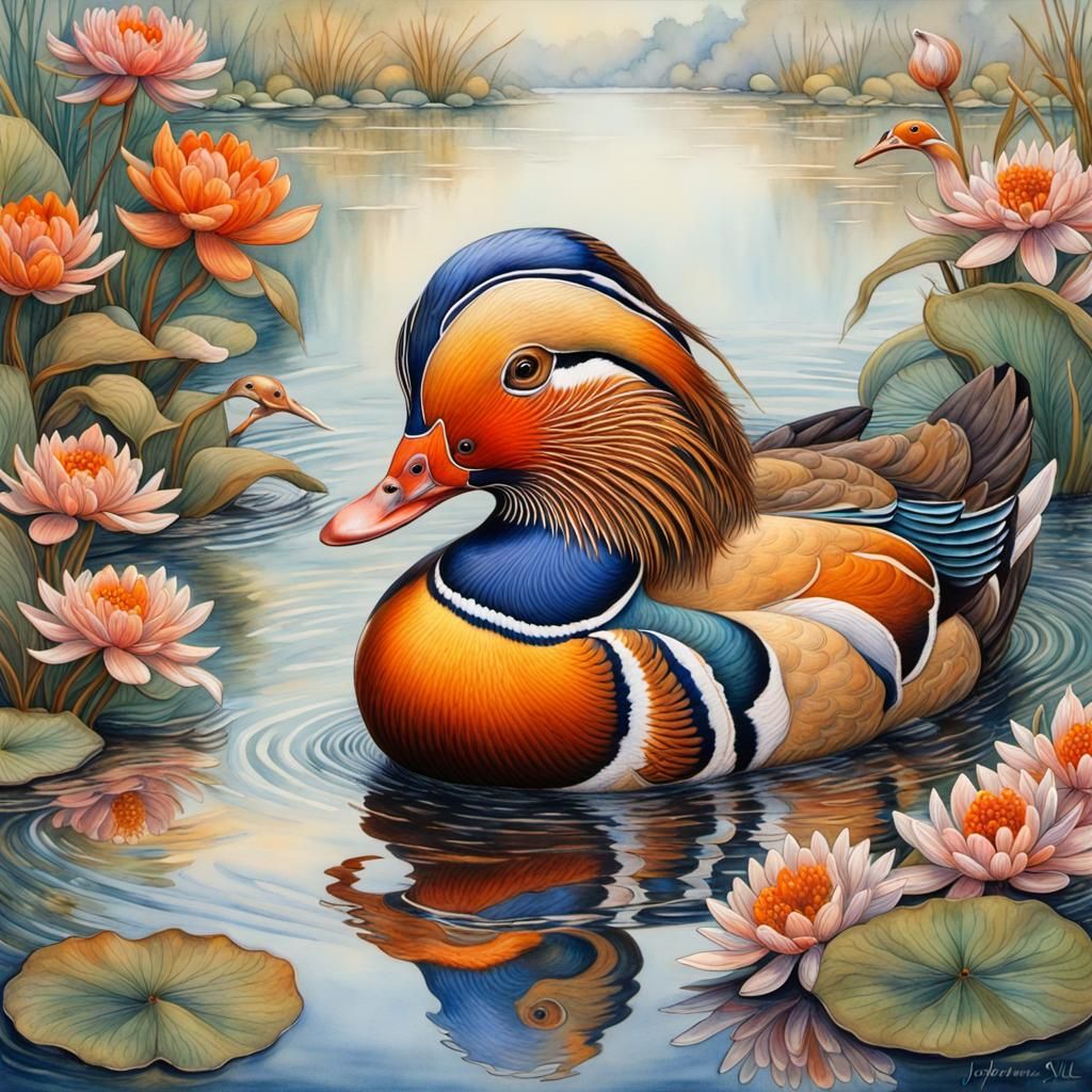 beautiful mandarin duck II