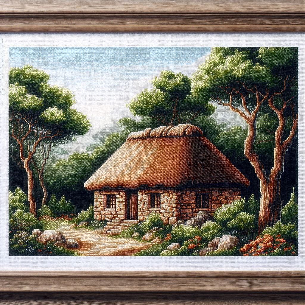Cross-stitch Cottage no.7
