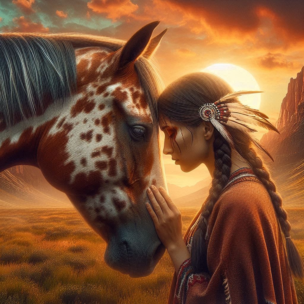 horse and native american