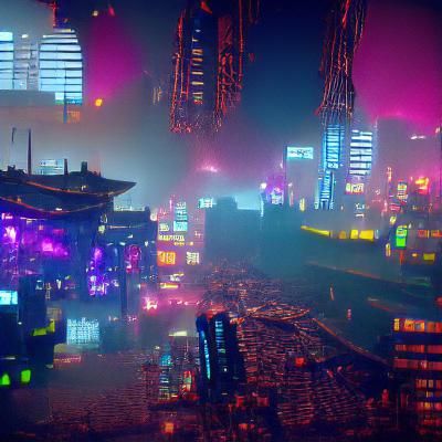 cyberpunk cityscape - AI Generated Artwork - NightCafe Creator