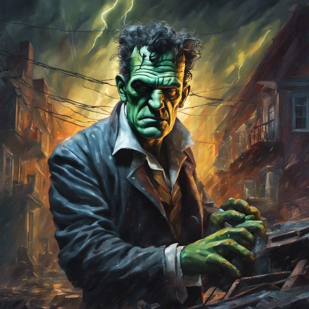 Frankenstein AI Generated Artwork NightCafe Creator