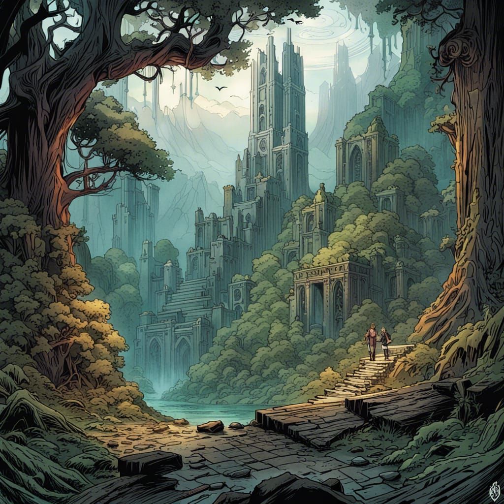 Celwivian, ruins of elfic city  by @Rolland Sebastien