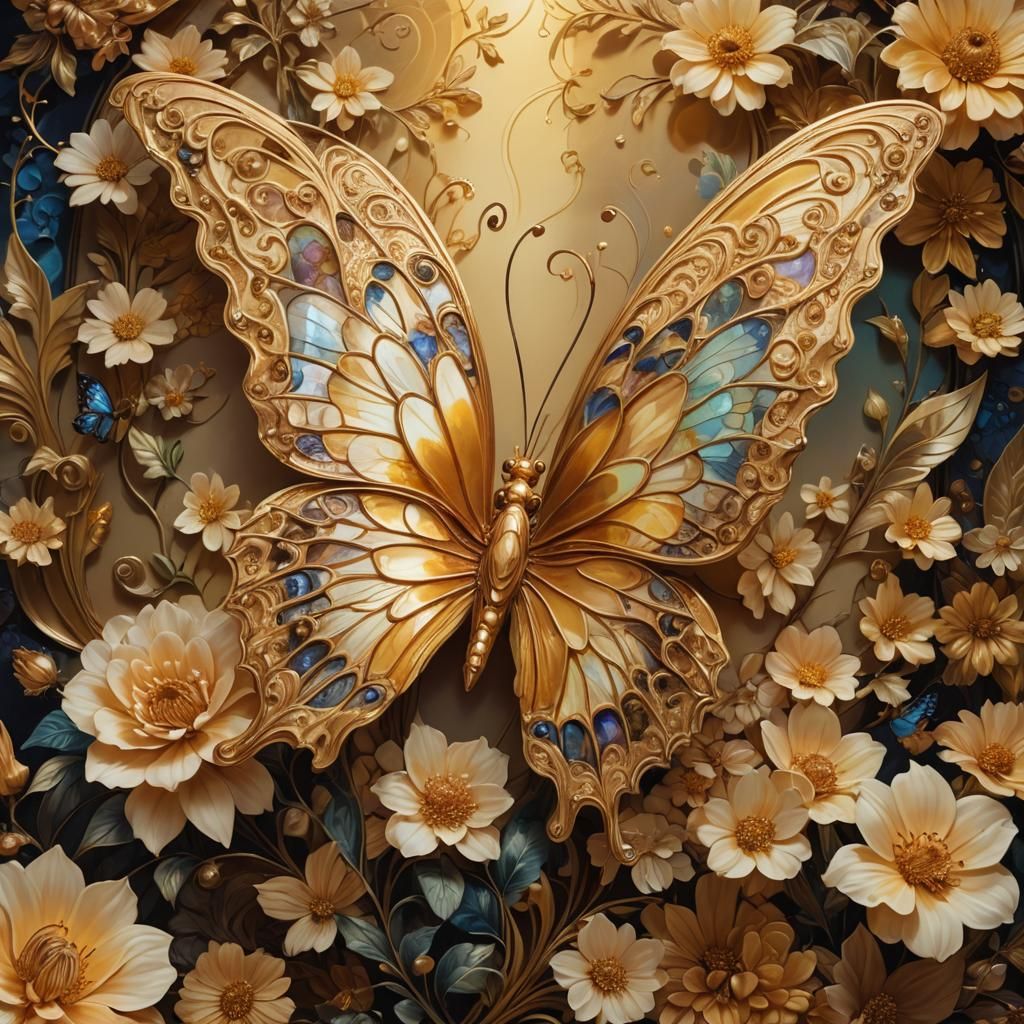 Gold Butterfly  by @ Muppetbaby