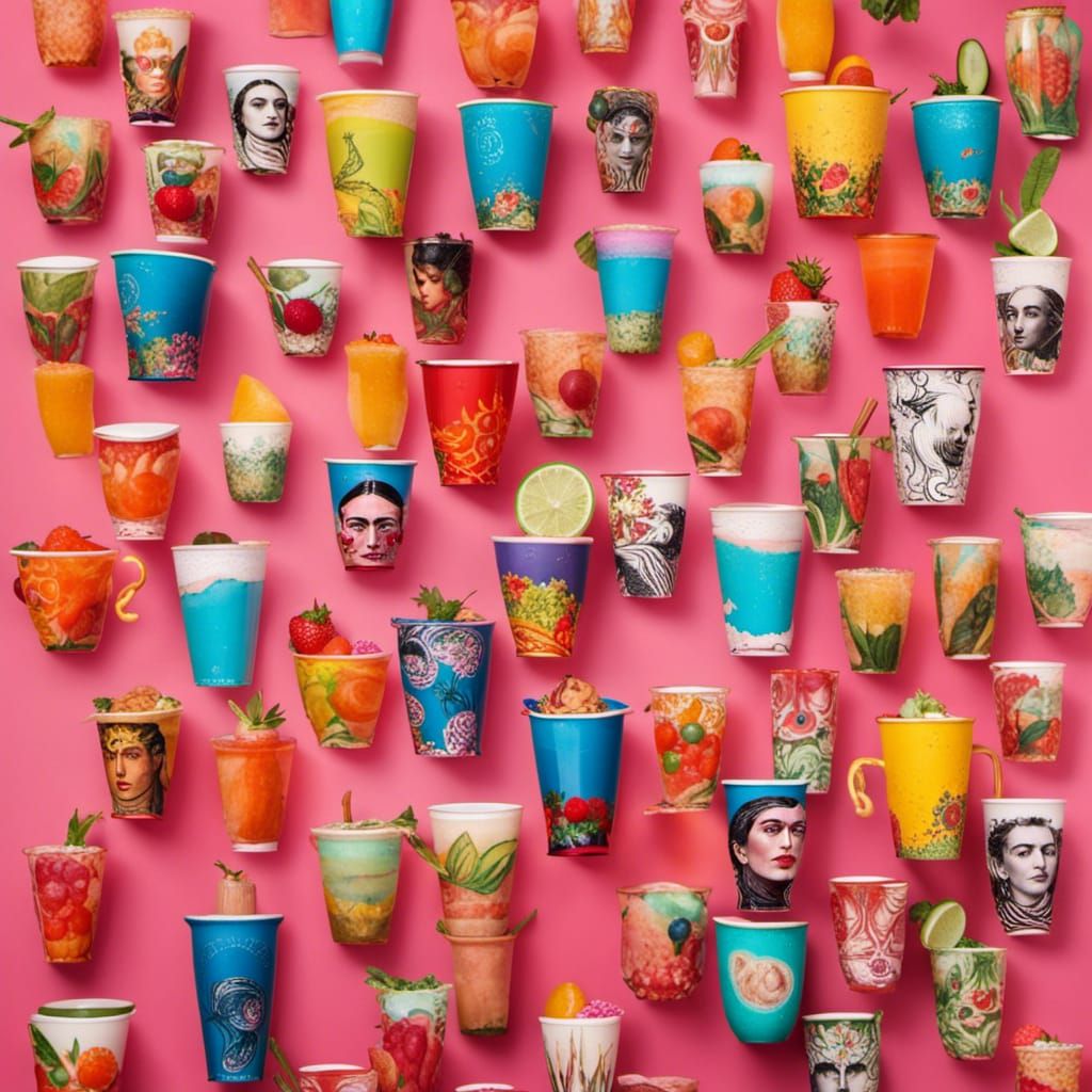 Colorful Cups AI Generated Artwork NightCafe Creator