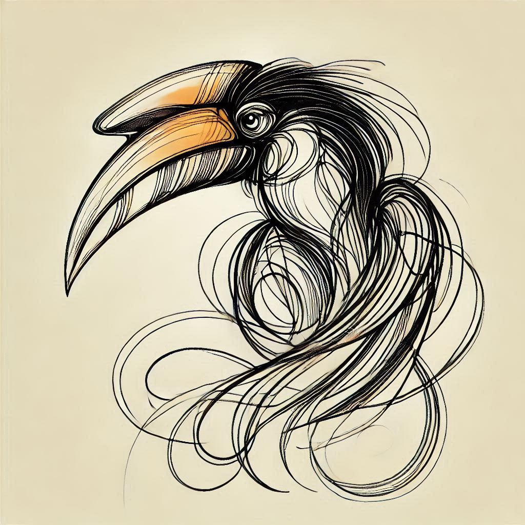 Knobbed hornbill