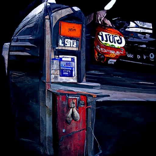 stopping at the gas station for snacks