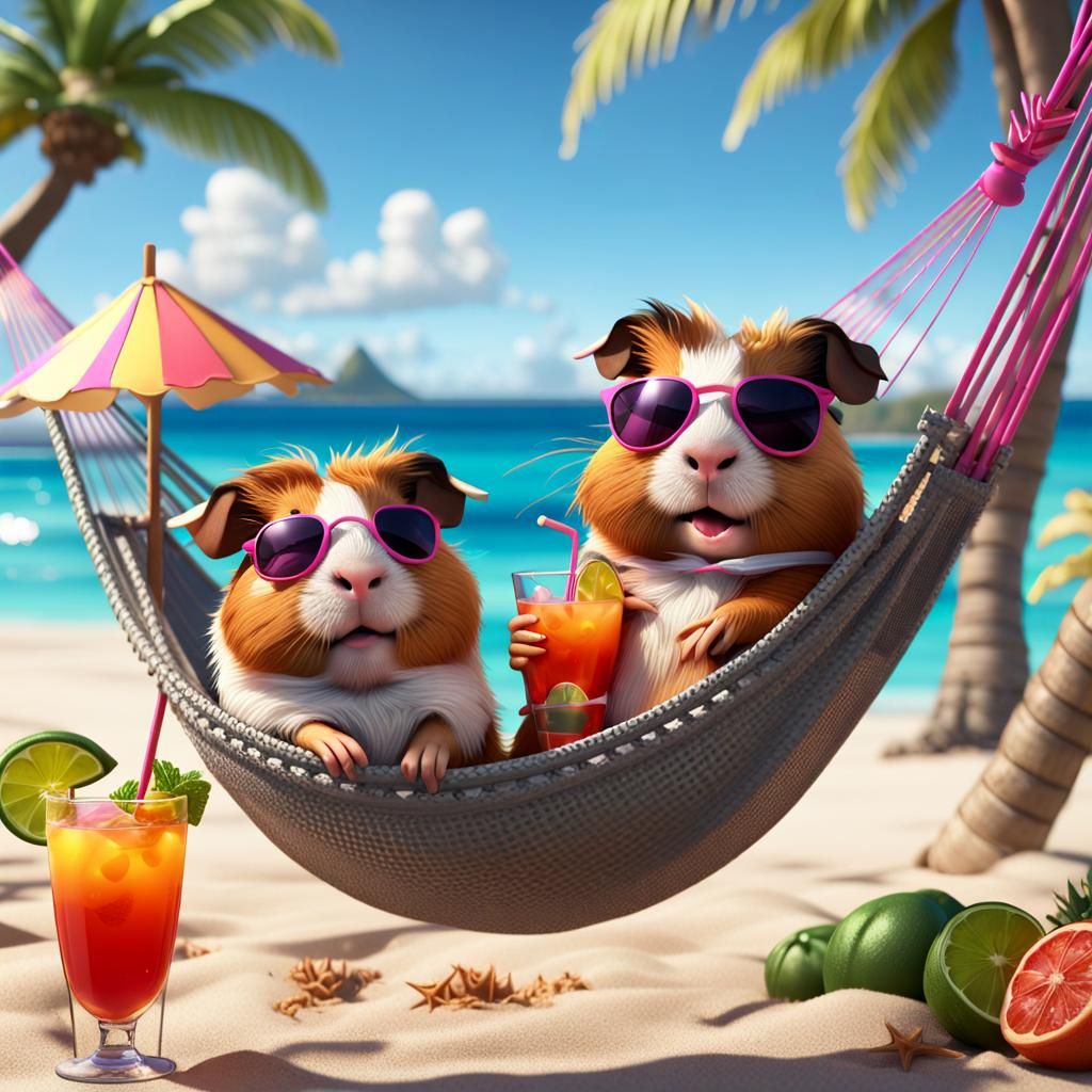 Guinea pigs at the beach