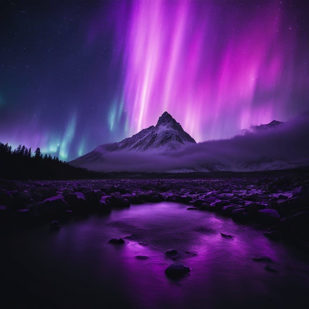 purple northern lights   by @tedraket