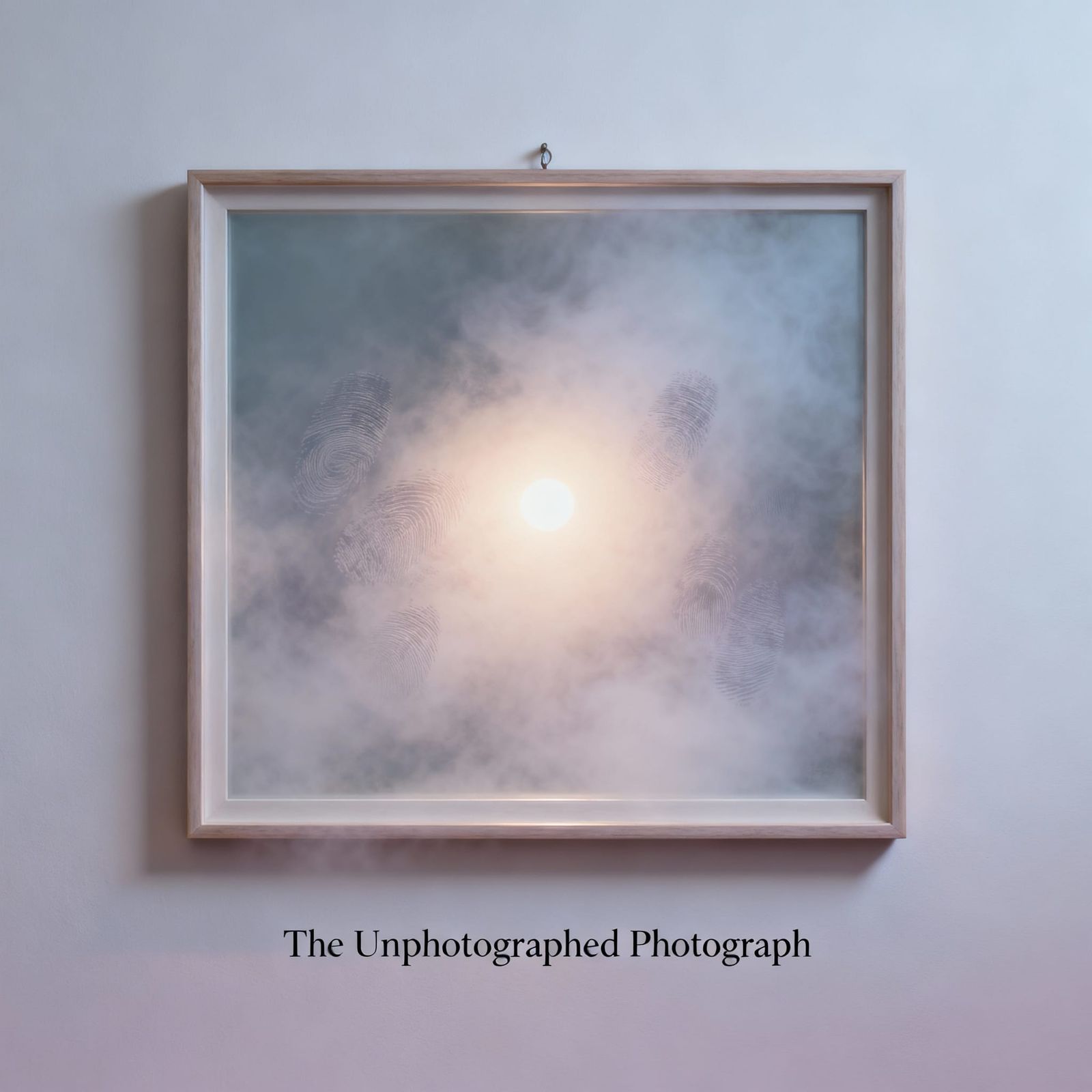 Surreal Empty Frame with Mist and Light