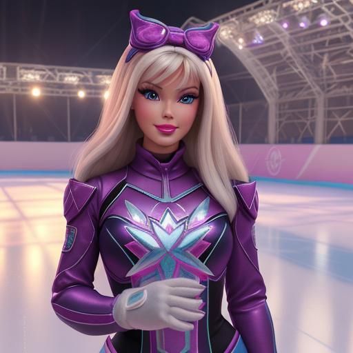 barbie as ice skater.