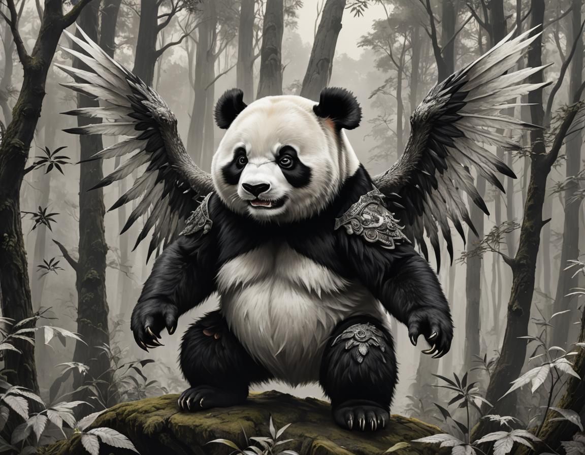 Demonic Panda - AI Generated Artwork - NightCafe Creator