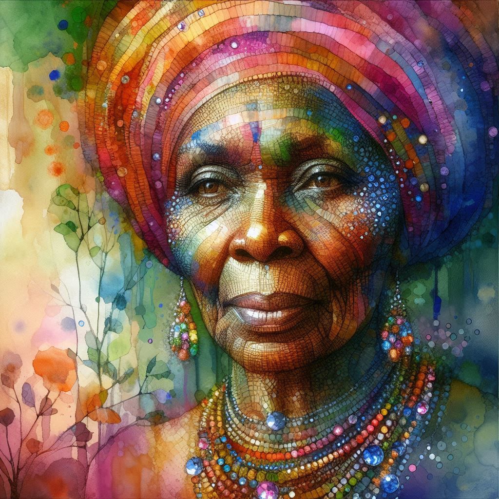 Portrait  Old African Woman
