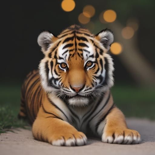 Premium Photo  Moody Tiger Portrait With Soft Lighting And