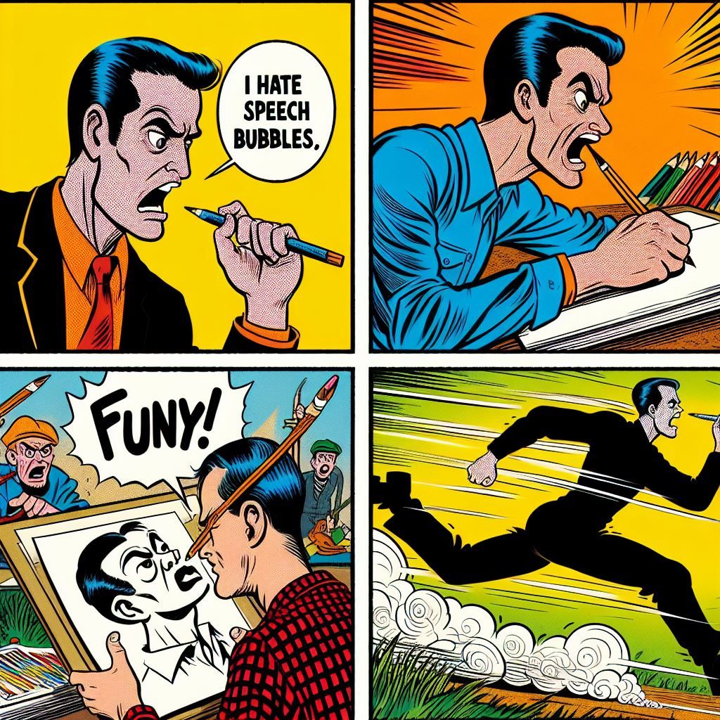 Speech bubbles "I hate speech bubbles!"!"