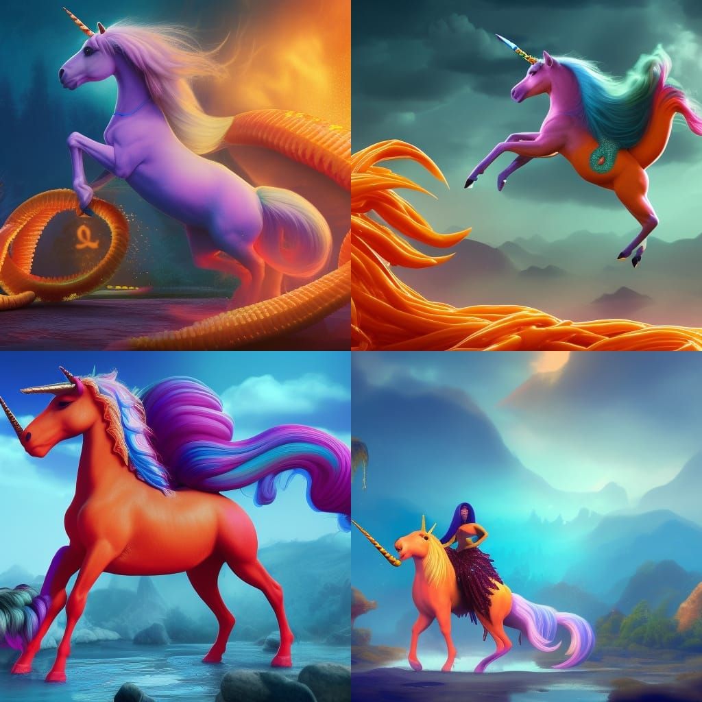 cardi b riding a unicorn into a giant cheeto