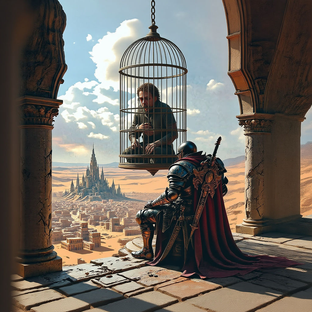 A powerful warlord and his prisoner 