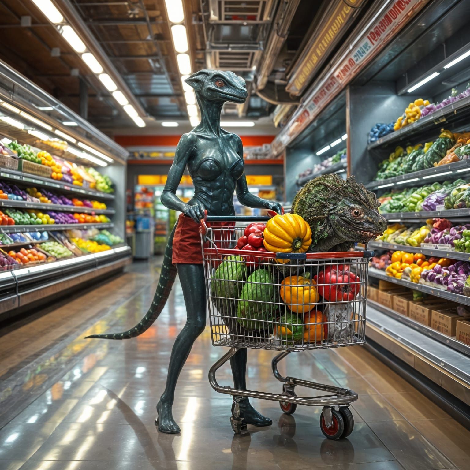 Alien Grocery Shopper