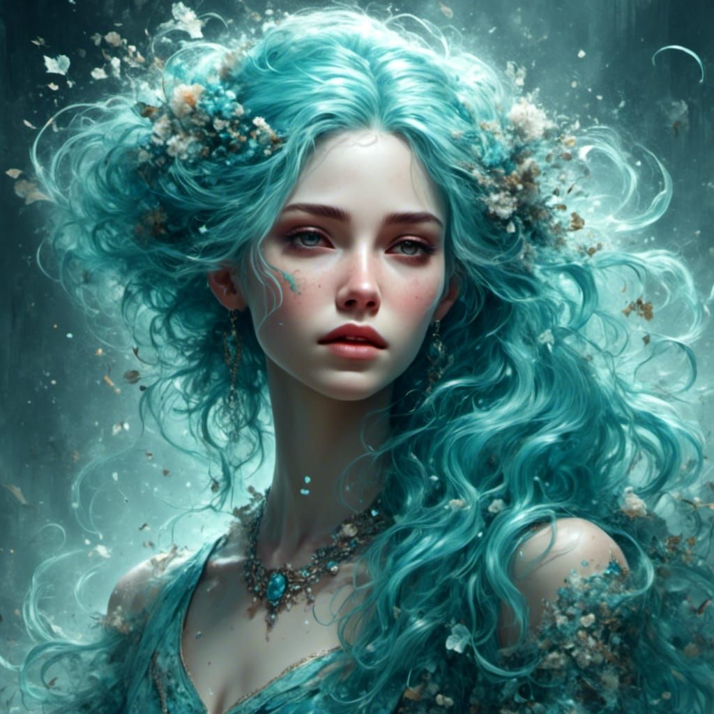 Aqua Girl Ai Generated Artwork Nightcafe Creator