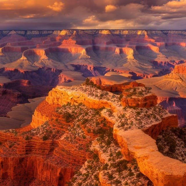 Desert landscape, the grand canyon, environmental details, e...