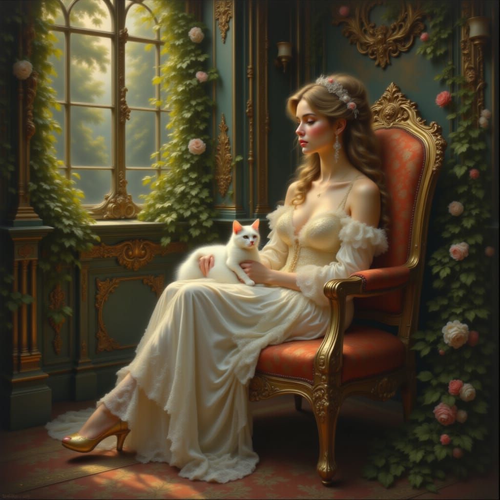 <lora:Art PinoMucha:1.0> <lora:BaroqueStyle:1.0>