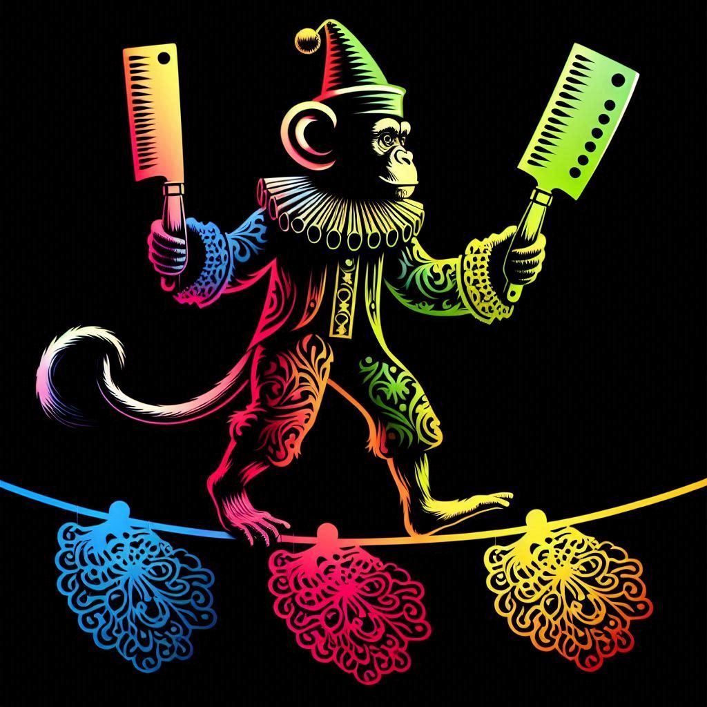 🎪🎂🤹‍♀️🤡🤹 jervis the jerk wearing his jiffy jerkin, juggling juggalo