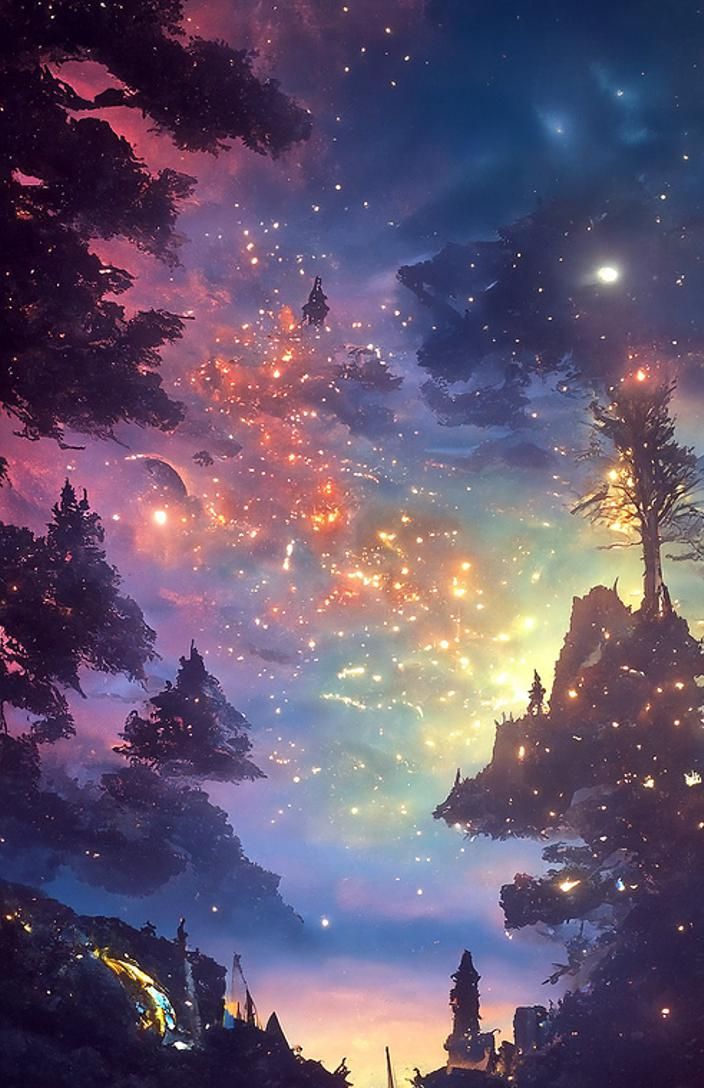 Sparkling Stars in Night Sky  by @Rochelle