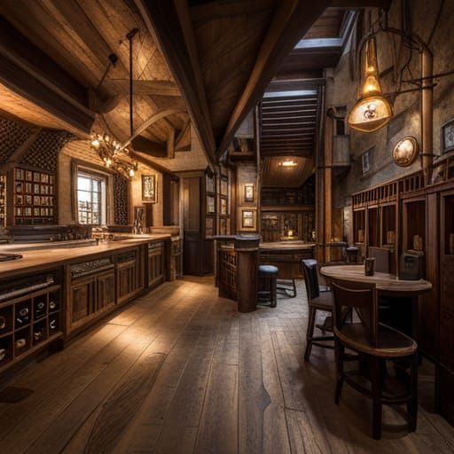 Old dwarven mine remade into a pub