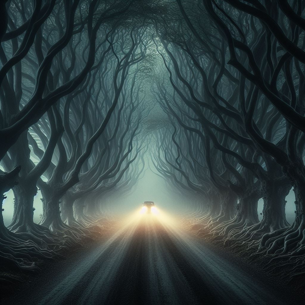 Foggy road