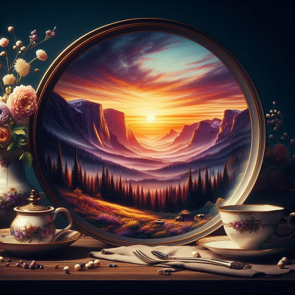 Beautiful sunset landscape