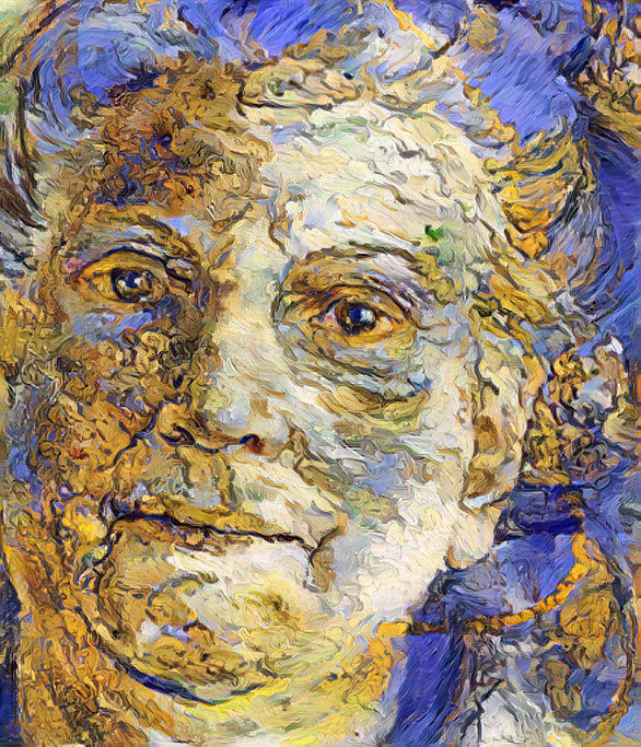 Self portrait with van Gogh's Mulberry Tree