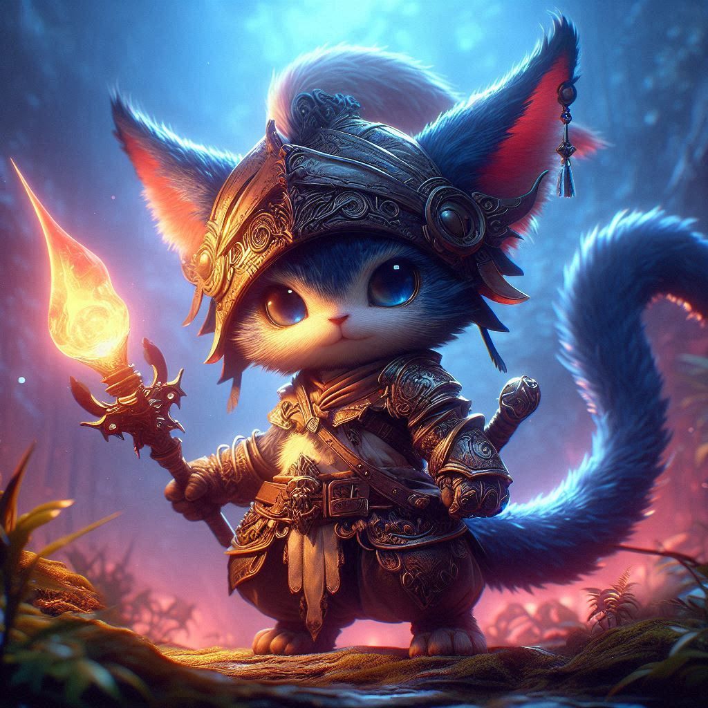 adorable fairy-tale fantasy creature portrait..