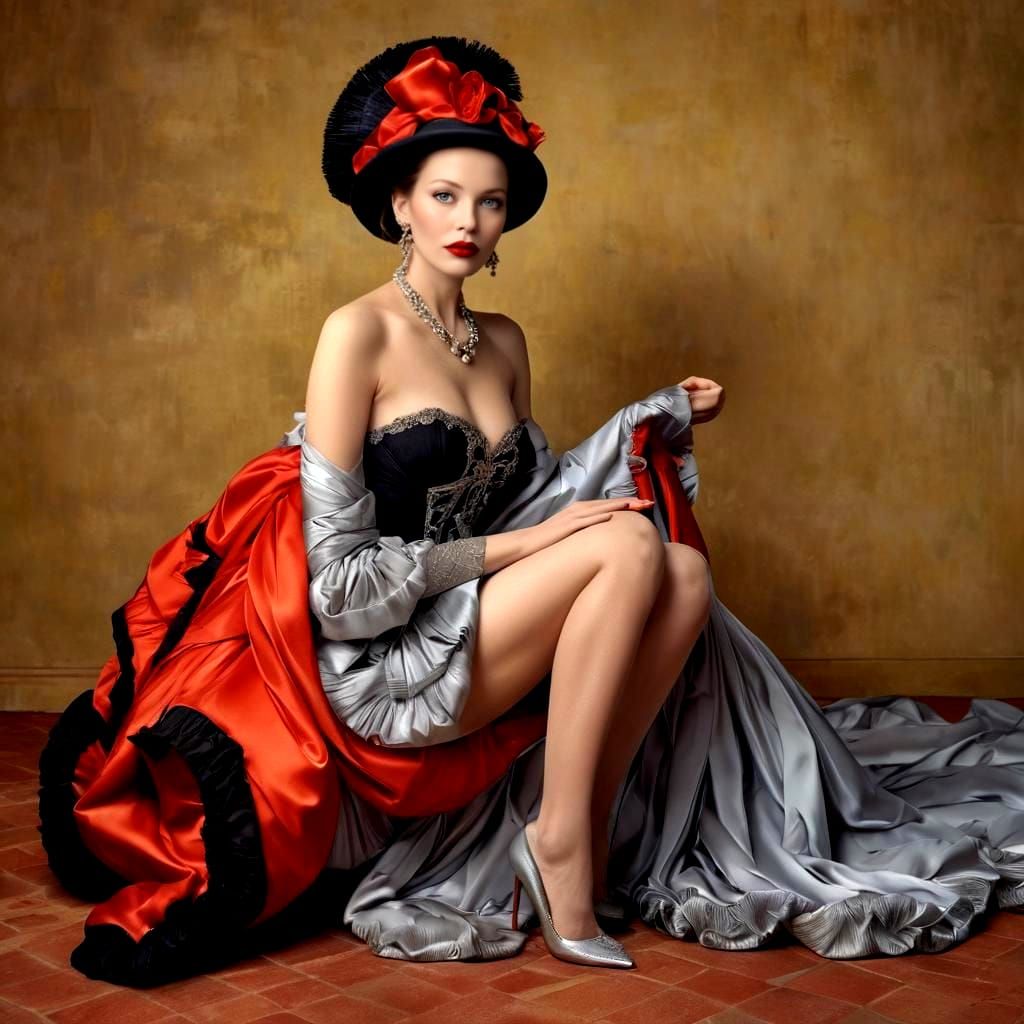 Luxurious Surrealist Lady in Alexander McQueen Inspired Outf...